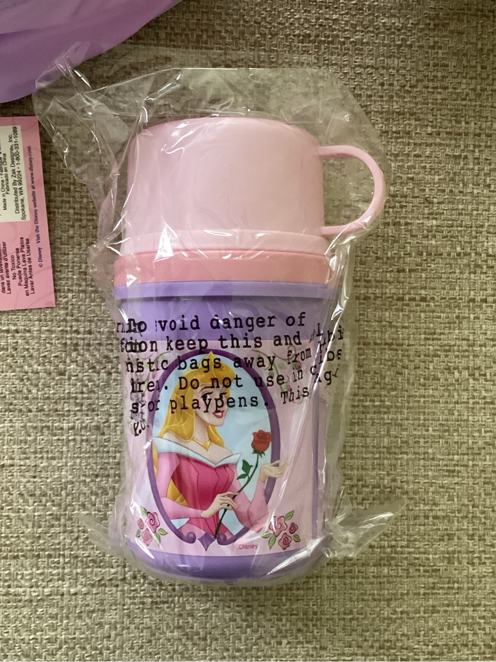 Vintage Disney Princess Jasmine Snow White Insulated Lunch Kit Thermos - Picture 12 of 14